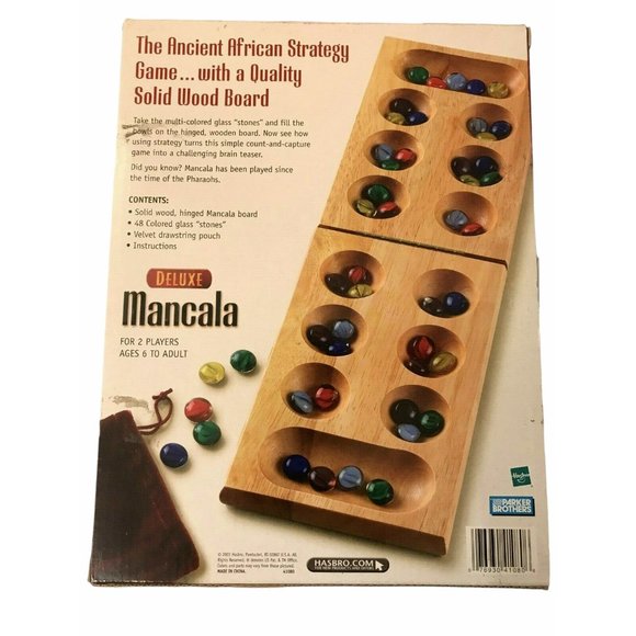 Parker Mancala Classic African Game Marbles - Picture 3 of 12